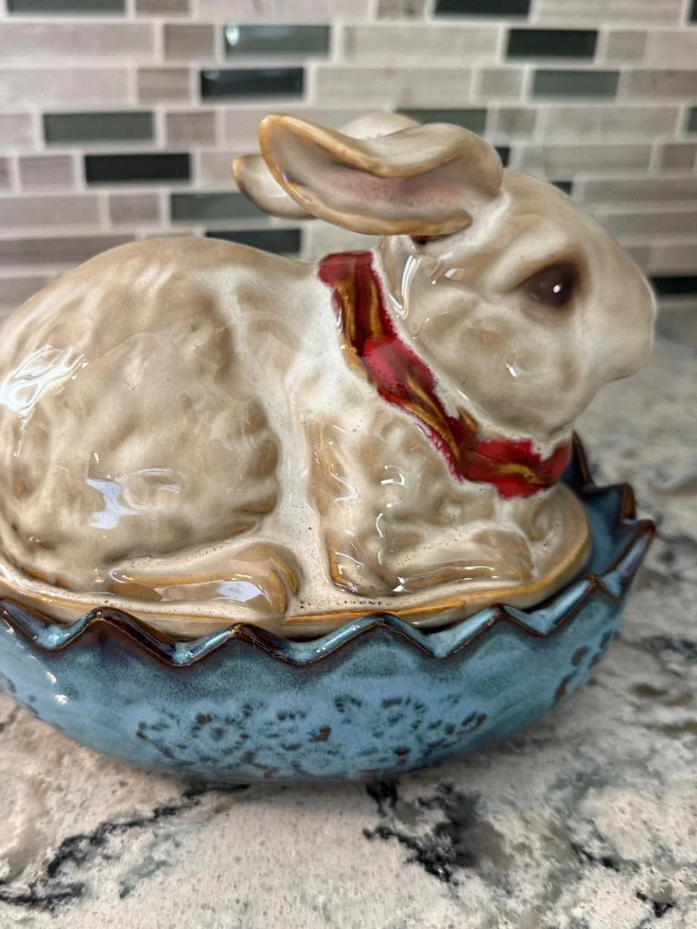 New in Box Home and Garden Party Glazed Bunny Bix
